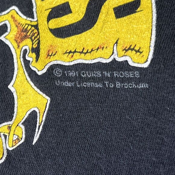 Vintage 1991 Guns N Roses Brockum Shirt Single Stitch‎ Here Today Gone To Hell L - Picture 3 of 13